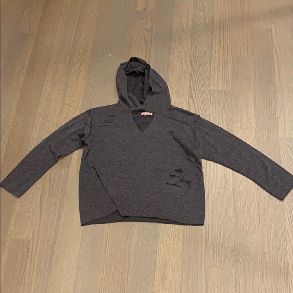 Miss Popular hooded long sleeve with cutouts